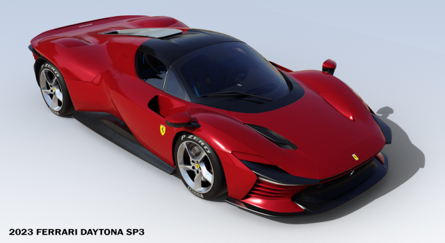 2023 Ferrari Daytona SP3 Model 3D .c4d .max .obj .3ds .fbx .stl .blend 