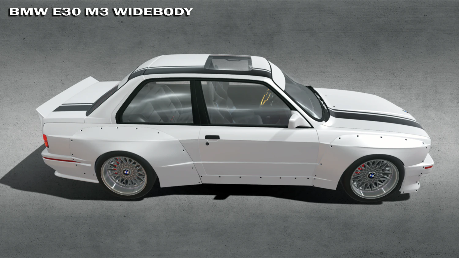 E30 325i M3 WIDEBODY 3D Model .c4d .max .obj .3ds .fbx .stl .blend