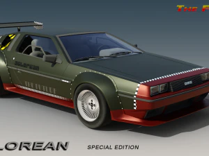 DMC DeLorean, специальное широкое издание 3D Модель