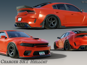 Dodge Charger SRT Hellcat Extra Widebody 3D Model