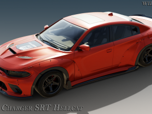 Dodge Charger SRT Hellcat Extra Widebody 3D Модель