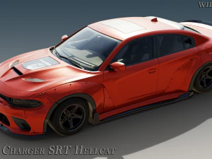 Dodge Charger SRT Hellcat Extra Widebody 3D Model