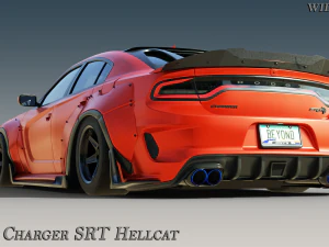 Dodge Charger SRT Hellcat Extra Widebody 3D Model