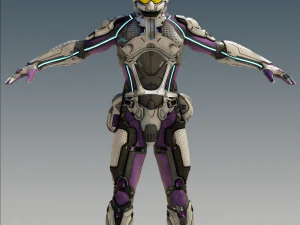 Armatura maschile realistica e completamente truccata Modello 3D