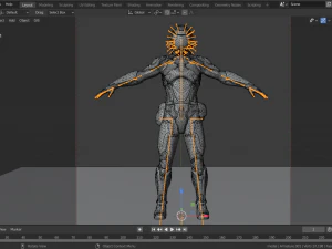 Male Armor Suit realistic and fully Rigged 3D Model