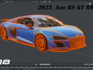2023 Audi R8 GT RWD 3D मॉडल