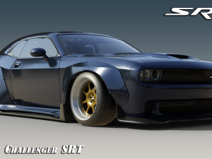 Dodge Challenger SRT Wide body kit 3D Model