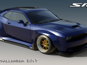 Dodge Challenger SRT Wide body kit Model 3D