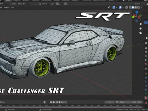 Dodge Challenger SRT Wide body kit 3D Model