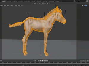 Baby Zebra Foals Rigged 3D Model