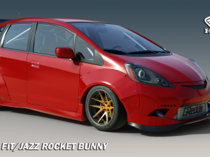 Honda Fit Jazz GE8 Rocket Bunny 3D 모델