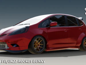Coelhinho Foguete Honda Fit Jazz GE8 Modelo 3D