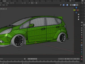 Coelhinho Foguete Honda Fit Jazz GE8 Modelo 3D