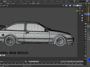 Sierra RS500 Cosworth 3Dモデル