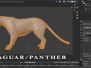 Jaguar and Panther Rigged 3D Model