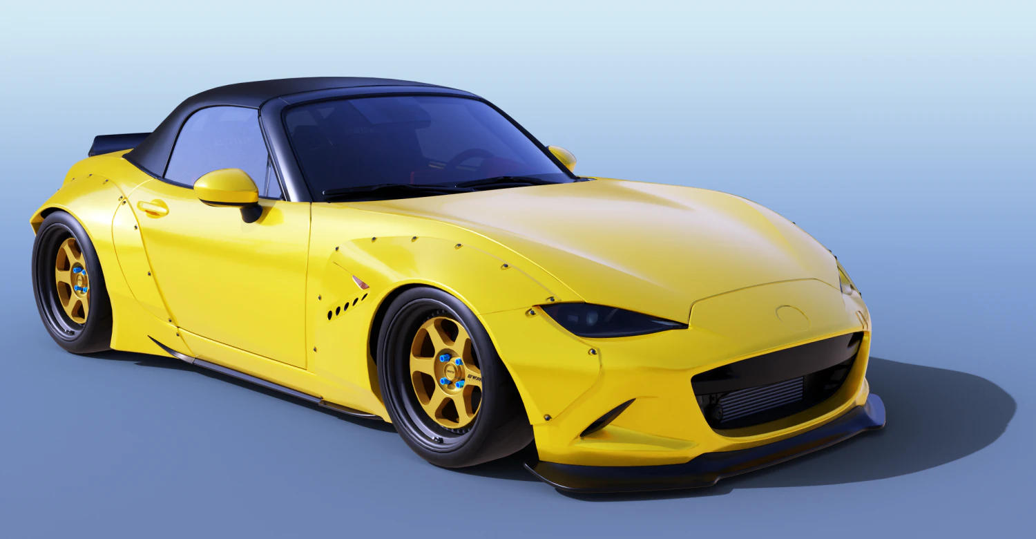 Mazda Mx5 Wide Body Kit 3D Model .c4d .max .obj .3ds .fbx .stl .blend