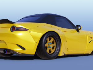 高質で安価 Kit Body Wide Mx5 Mazda 3Dモデル 3DExport スポーツカー in ウィッグ・エクステ
