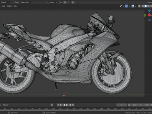 2024 Kawasaki Ninja ZX-10R 3Dモデル in 自転車 3DExport