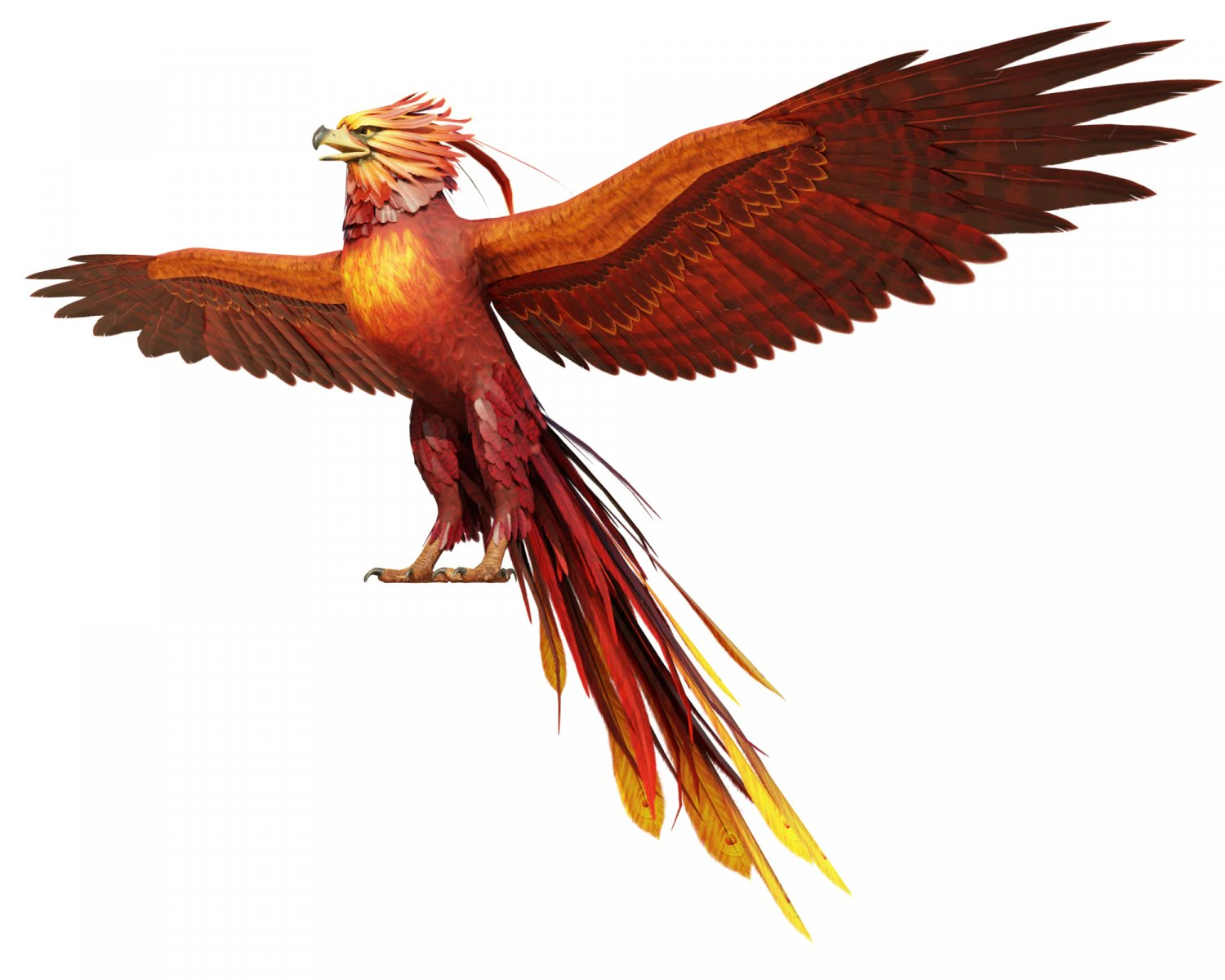 Phoenix Bird Rigged 3D Model .c4d .max .obj .3ds .fbx .stl .blend 