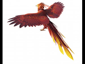 Phoenix Bird Rigged 3D Модель