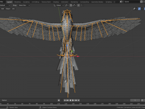 Phoenix Bird Rigged 3D Модель