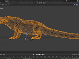 Realistic Crocodile Rigged 3D Model