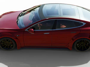 Tesla Model S Widebody Aerodynamic Kit 3D Model