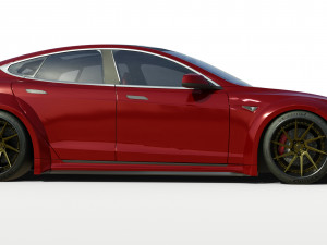 Tesla Model S Widebody Aerodynamic Kit 3D Модель