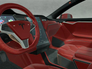 Tesla Model S Widebody Aerodynamic Kit 3D Model