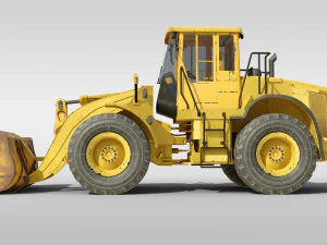 Bulldozer Loader Machine 3D Model