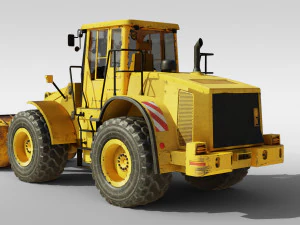 Bulldozer Loader Machine 3D Model