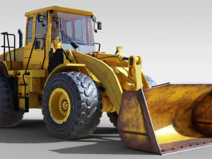 Bulldozer Loader Machine 3D Model