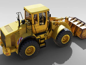 Bulldozer Loader Machine 3D Model