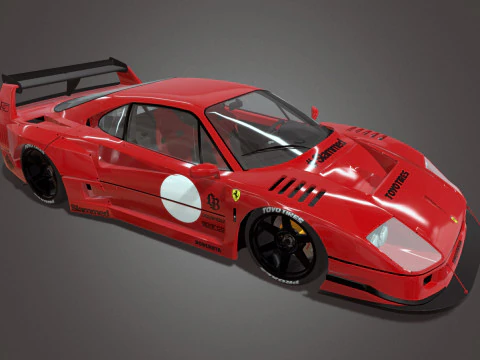 LBWORKS FERRARI F40 T&Oacute;QUIO AUTO SAL&Atilde;O 2023 Modelo 3D