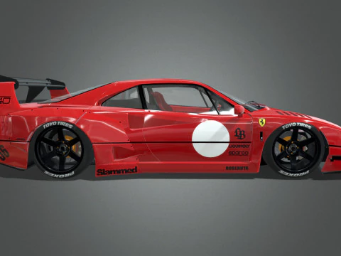 LBWORKS FERRARI F40 T&Oacute;QUIO AUTO SAL&Atilde;O 2023 Modelo 3D