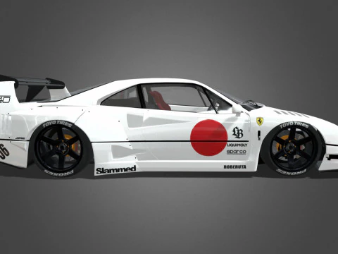 LBWORKS FERRARI F40 T&Oacute;QUIO AUTO SAL&Atilde;O 2023 Modelo 3D