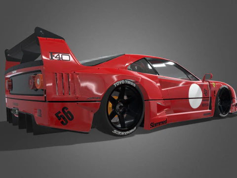 LBWORKS FERRARI F40 T&Oacute;QUIO AUTO SAL&Atilde;O 2023 Modelo 3D