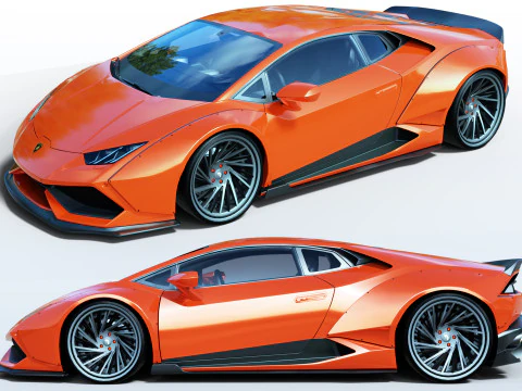 LB-Silhouette WORKS HURACAN GT - G&ouml;vde kiti 3D Model