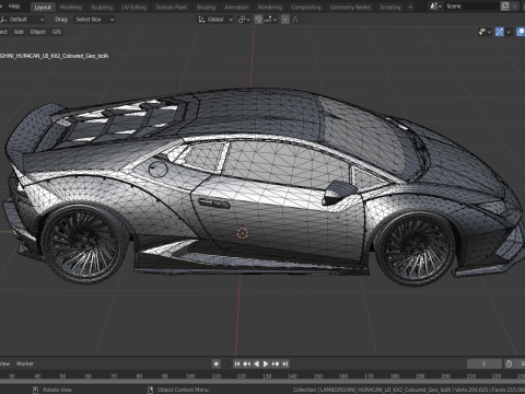LB-Silhouette WORKS HURACAN GT - Body kit 3D Model