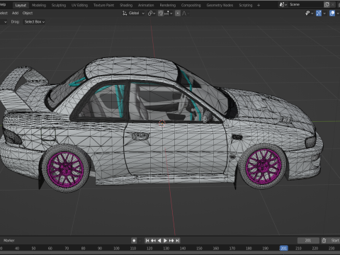 Subaru 22B STI 3D 模型