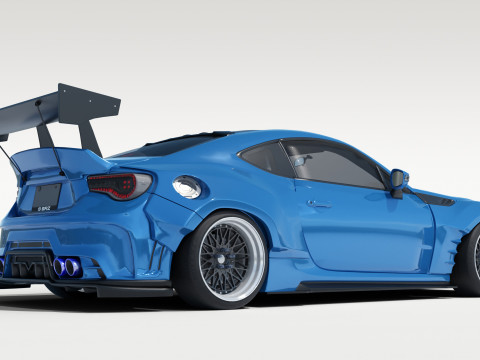Subaru BRZ Ts with Wide body Kit Model 3D