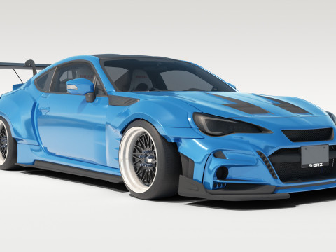 Subaru BRZ Ts with Wide body Kit Model 3D