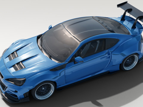 Subaru BRZ Ts with Wide body Kit Model 3D