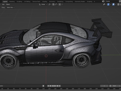 Subaru BRZ Ts with Wide body Kit Model 3D