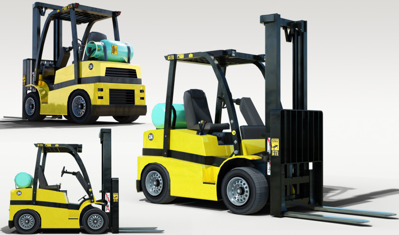 Forklift 3D-Modell .c4d .max .obj .3ds .fbx .stl .blend 