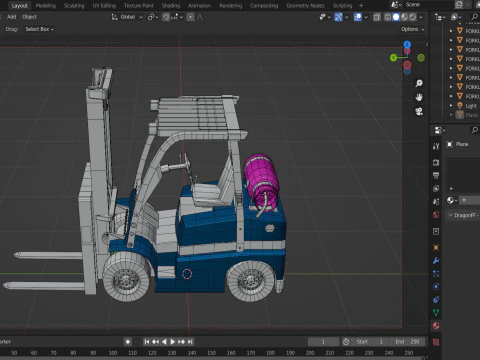 Forklift 3D Model