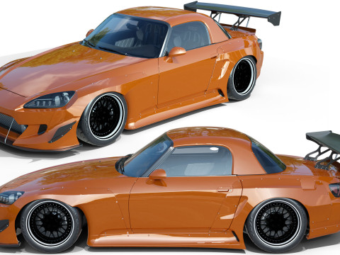 Honda S2000 Widebody Kit 3D Model