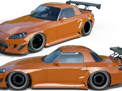 Honda S2000 Geniş G&ouml;vde Kiti 3D Model