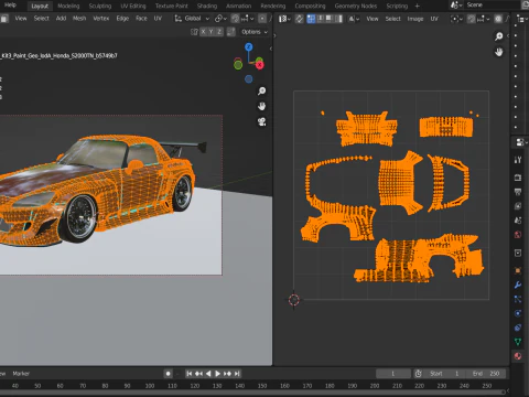Honda S2000 Widebody Kit 3D Model