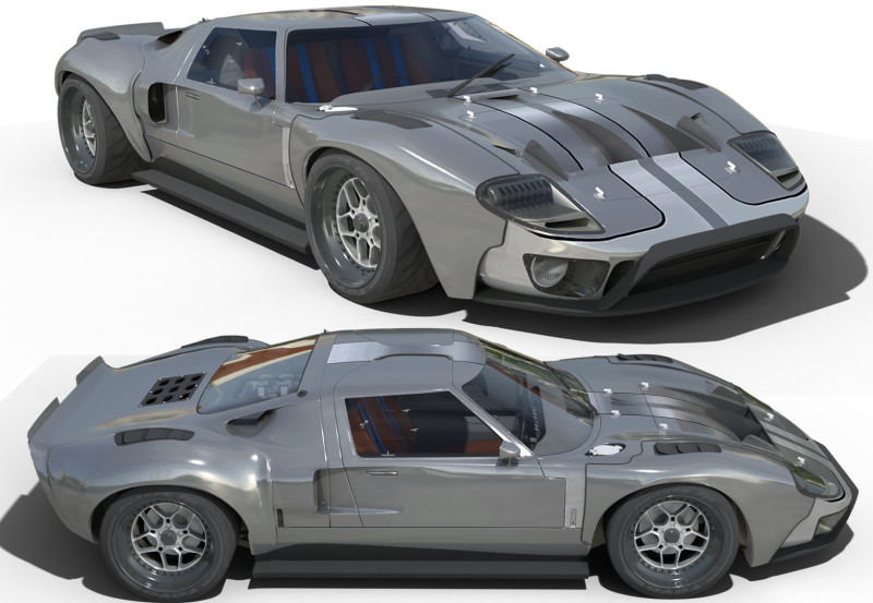 GT-40 3D Модель .c4d .max .obj .3ds .fbx .stl .blend 